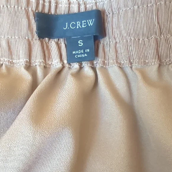 J. Crew Tan Silk Midi Skirt Small - Picture 4 of 4